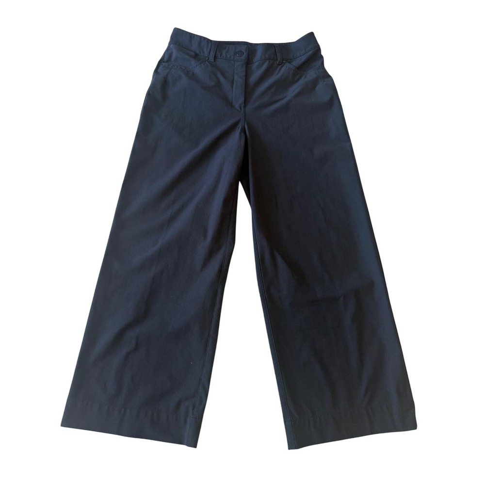 Lululemon City Sleek 5 Pocket Wide Leg High Rise 7/8 Pant Black Size 29